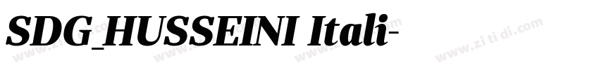 SDG_HUSSEINI Itali字体转换